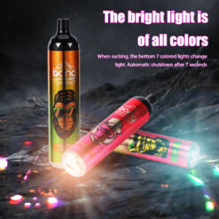 Alternative view of Metaverse serie 6000 puffs diamond led vape pod device monkey pattern