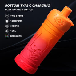10000 puffs vape pod device skull patter have LED light - Image 3