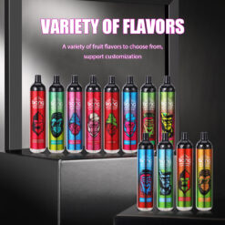 Metaverse serie 6000 puffs diamond led vape pod device monkey pattern