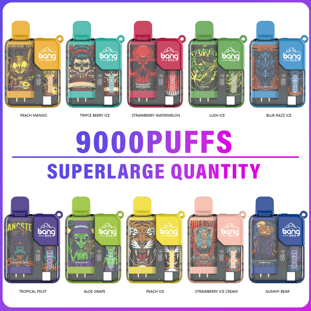 9000 puffs vape pod device rechargeable electric quantity display screen electronic cigarettes
