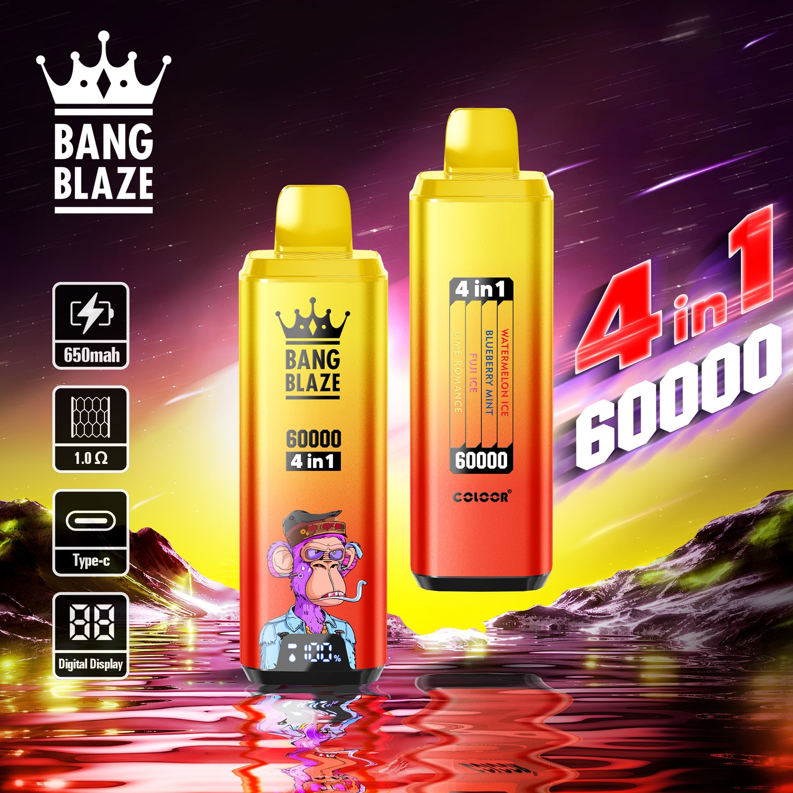 Alternative view of BANG BLAZE 60000 PUFFS VAPE