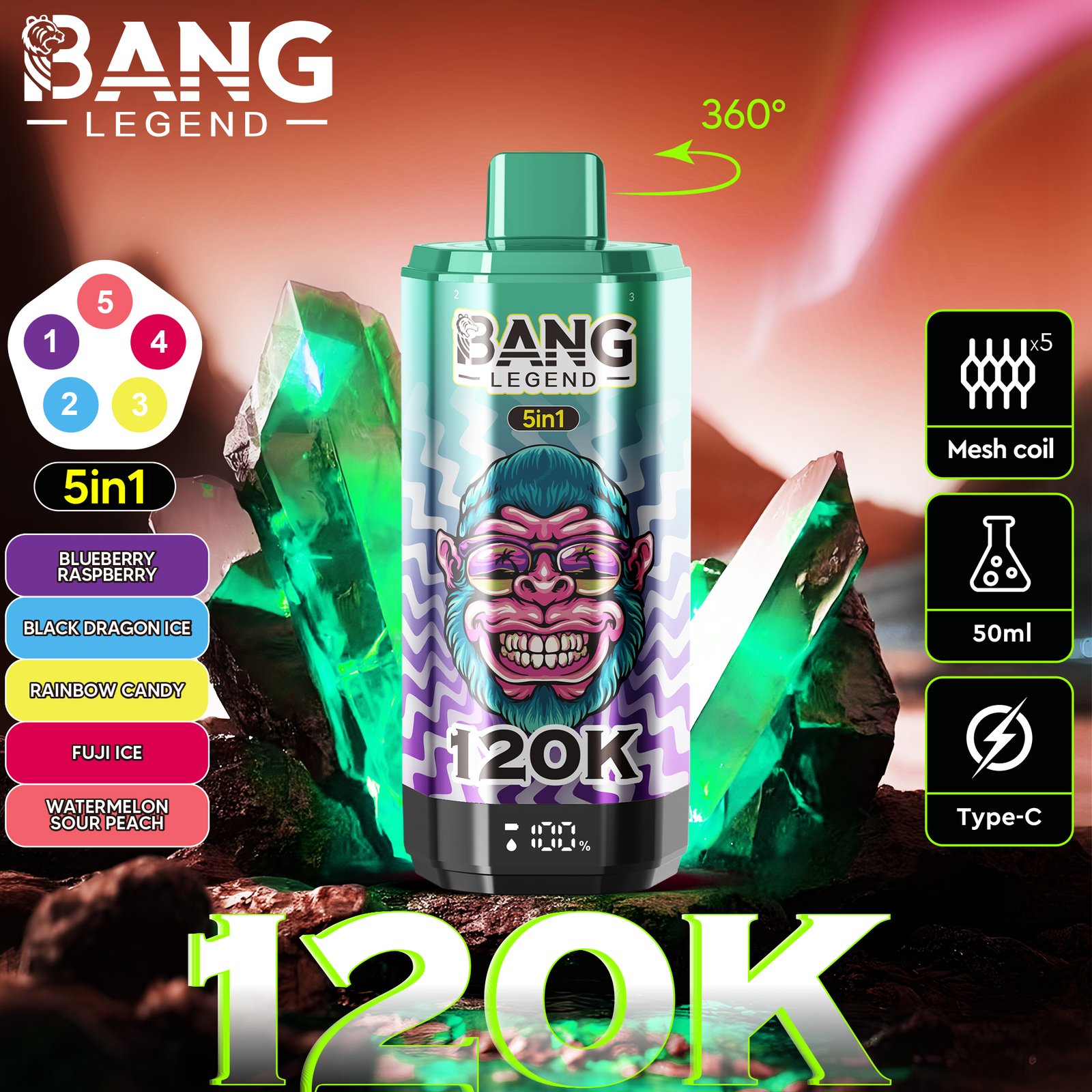 BANG 5IN1 120000 PUFFS VAPE - Image 5