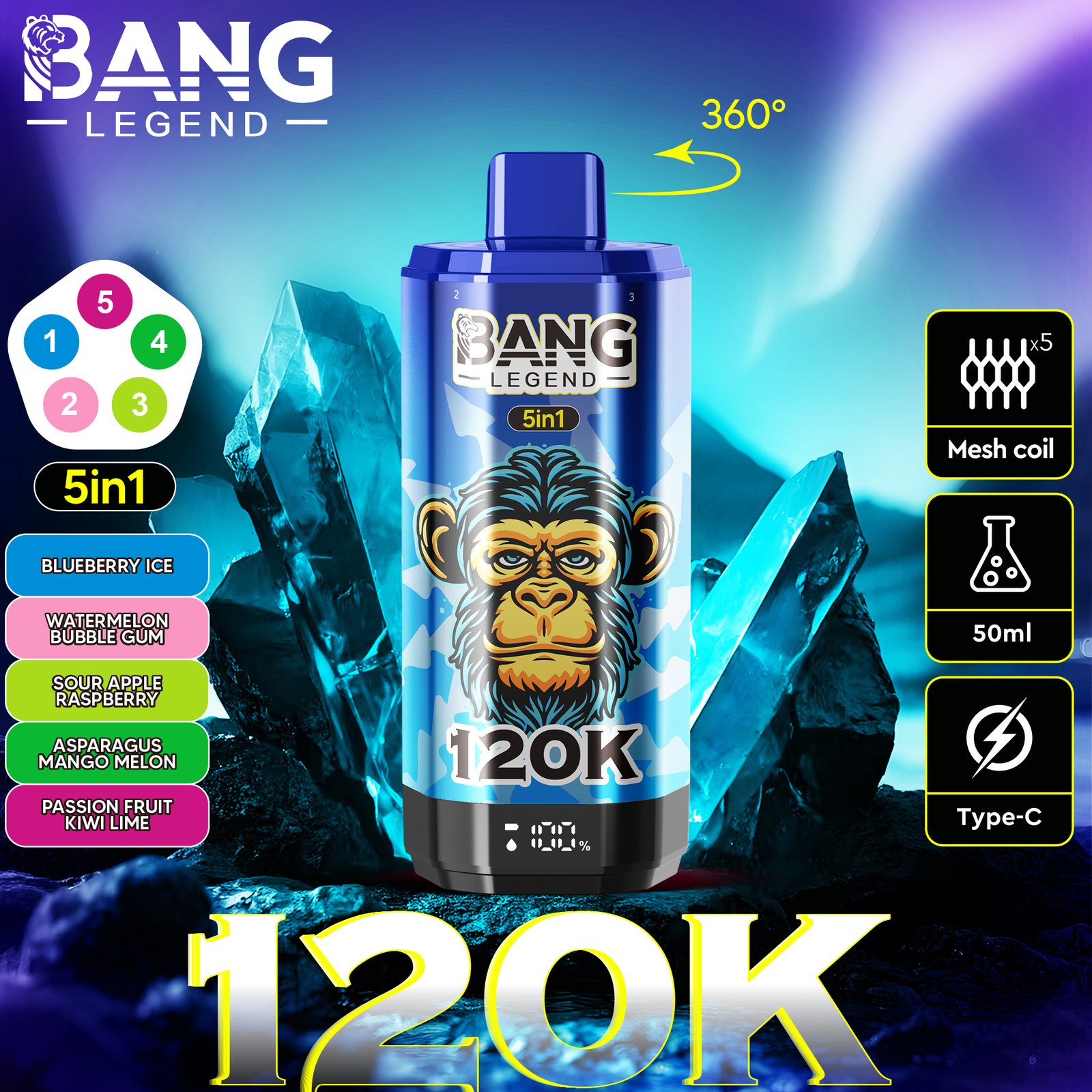 BANG 5IN1 120000 PUFFS VAPE - Image 7