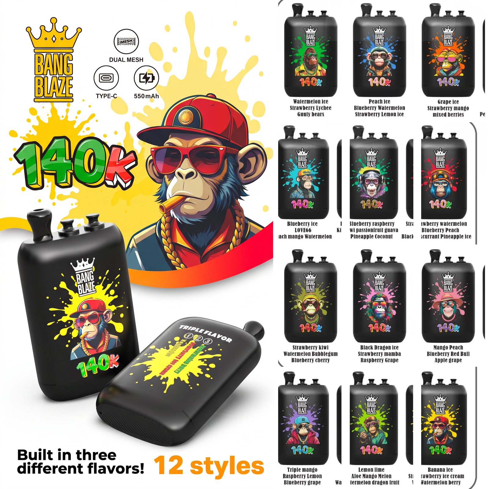BANG BLAZE 140K PUFFS VAPE