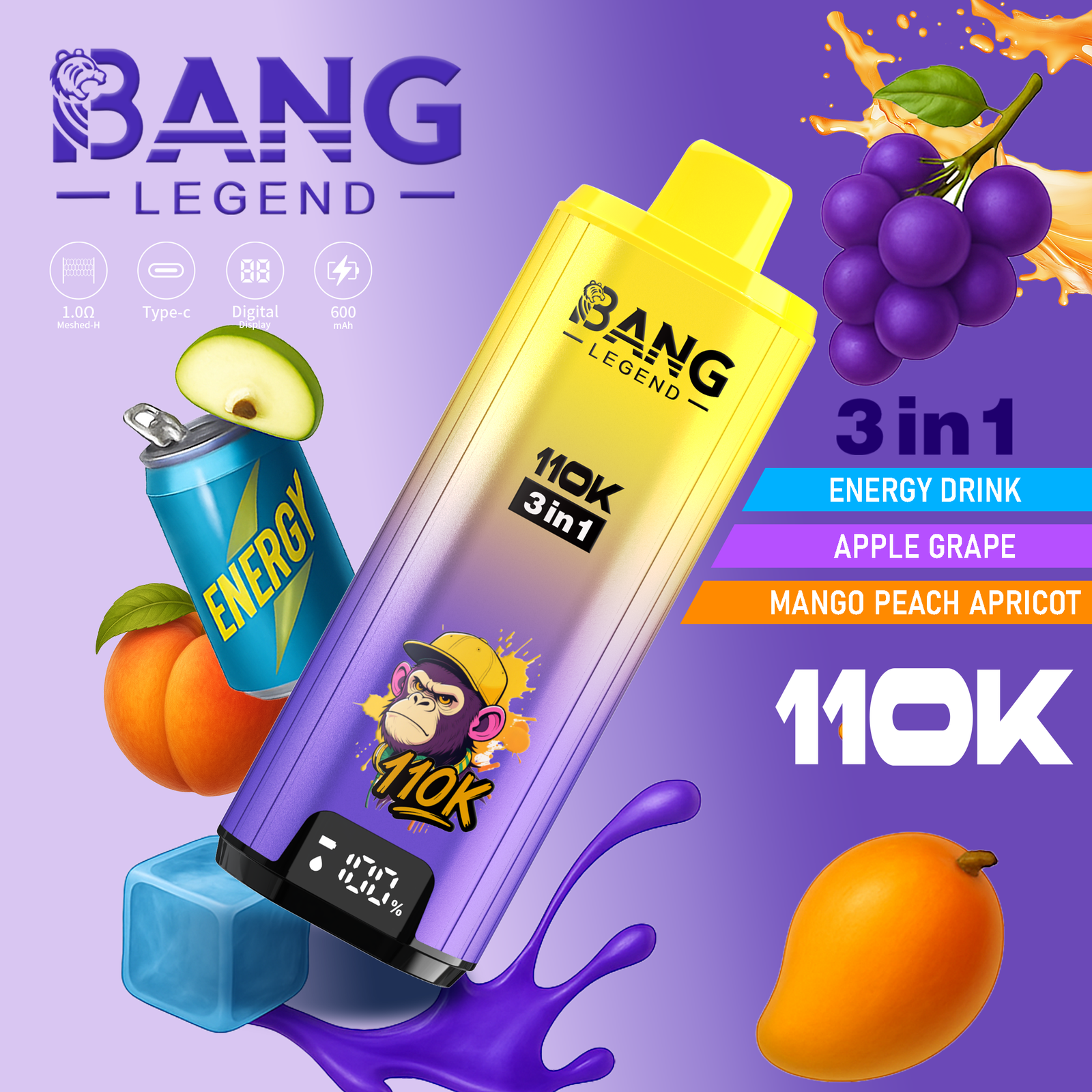 BANG LEGEND 110000 PUFFS VAPE - Image 4
