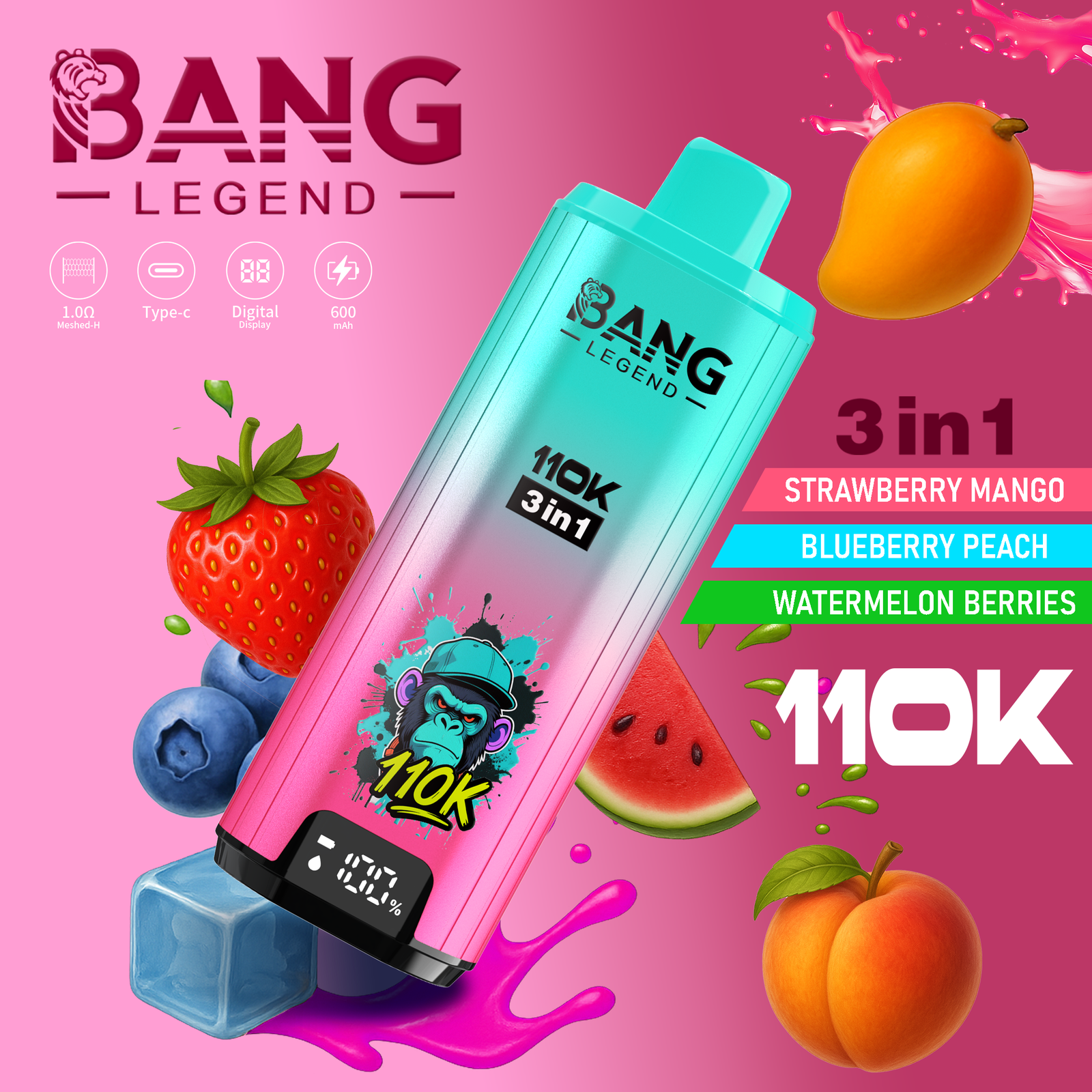 BANG LEGEND 110000 PUFFS VAPE - Image 5