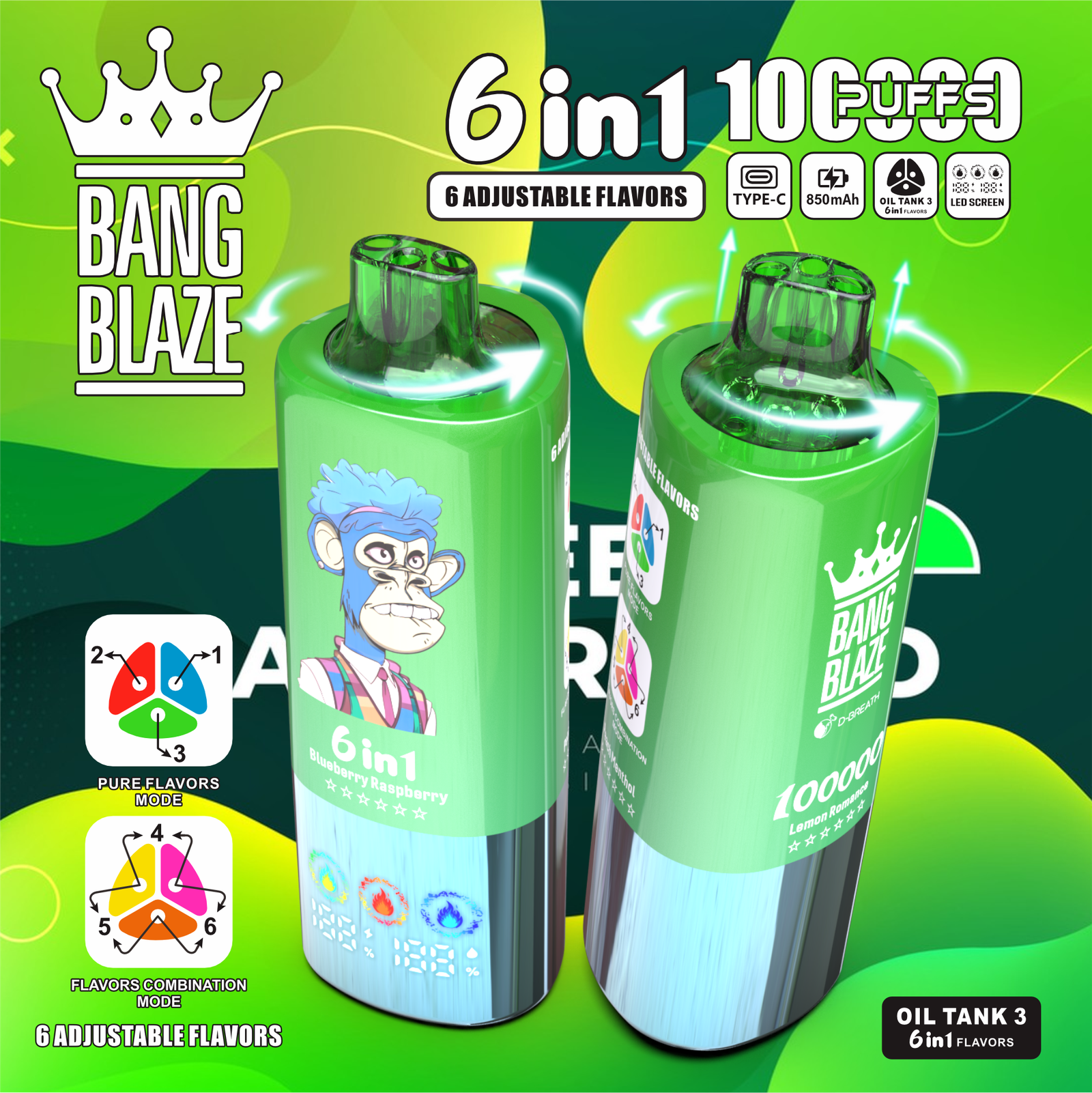 BANG BLAZE 6-IN-1 100000 PUFFS VAPE - Image 10