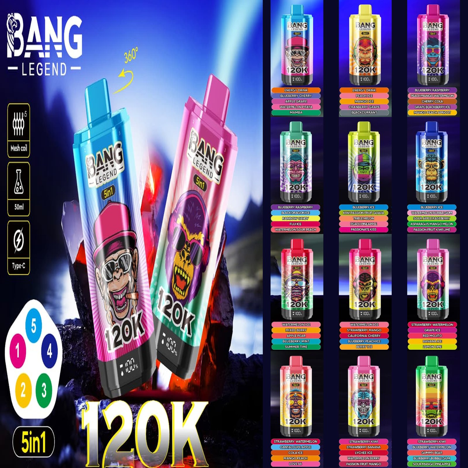 BANG 5IN1 120000 PUFFS VAPE